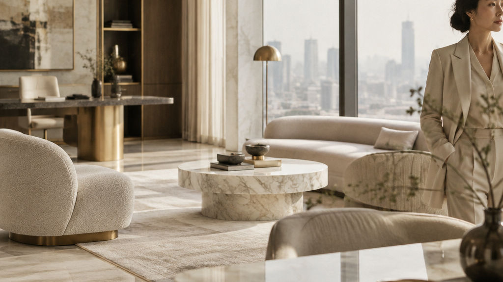 Warm, sophisticated living and work space